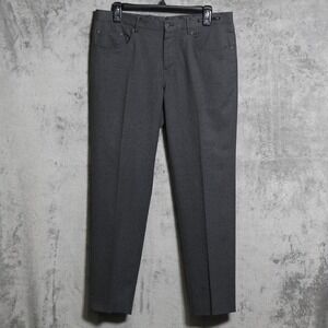 PT01 Pants Mens 33x28.5 Gray Traveller Super Slim Fit Wool Blend Stretch Trouser